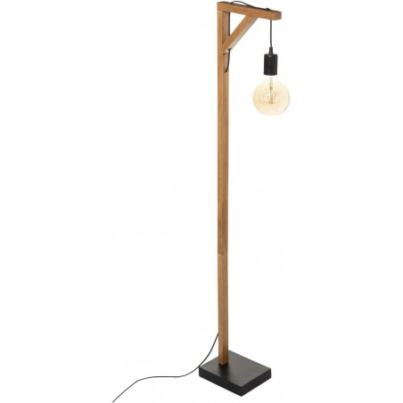 Lampadaire angle droit en bois de pin - Marron - H 148 cm - Collection Wild Forest