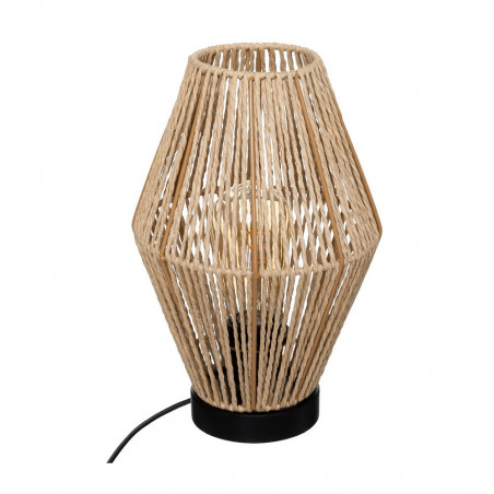Lampe à poser en corde Aissa - Beige - D 19 x H 32 cm - Collection nam nam