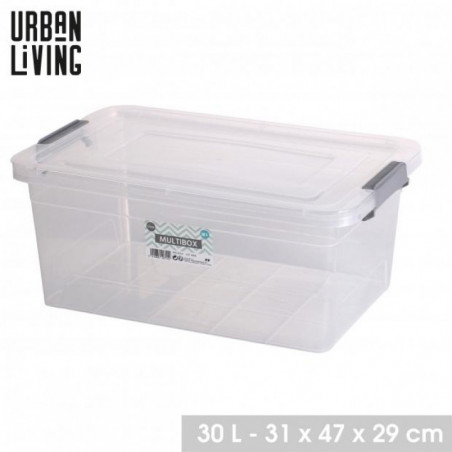 Boite de rangement - Multibox - Transparent - L 31 x l 47 x H 29 cm.