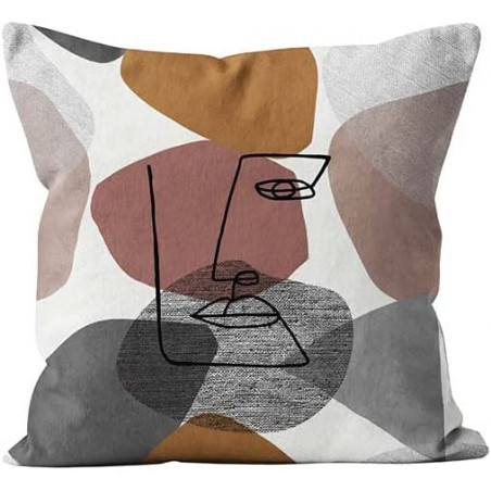 Coussin à motif abstrait - 40 x 40 cm - Polyester - Collection Modern