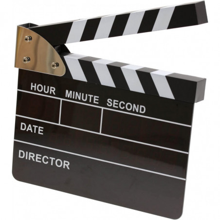Reveil clap de cinéma digital - Noir - L 35.7 cm x l 4.6 cm
