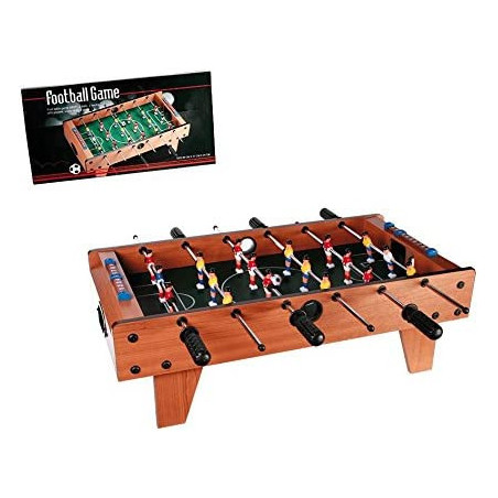 Mini baby foot en bois - Marron et vert - L 69.8 x l 36 x H 8 cm