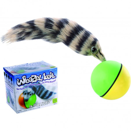 Balle avec un furet accroché - Multicolore - L 12 cm x D 8 cm