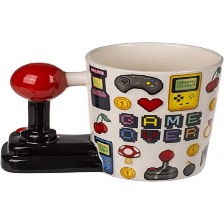 Tasse mug jeux vidéo "Game over" 300 ml - Multicolore - D 9 x H 12 cm