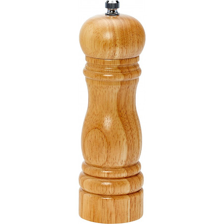 Moulin à poivre en bois massif - Beige - D 5 x H 16.5