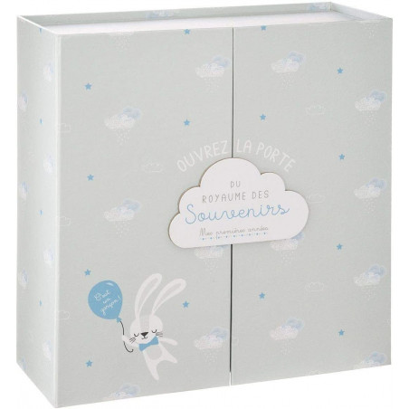 Coffret naissance ouverture nuage - Gris