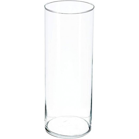 Vase cylindrique en verre - H 40 cm