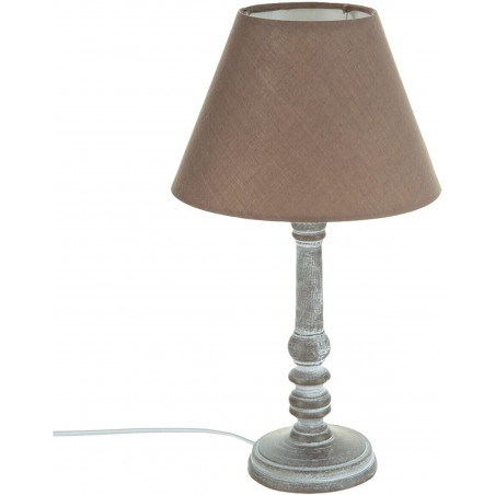 Lampe - Bois - Taupe - H 36 cm