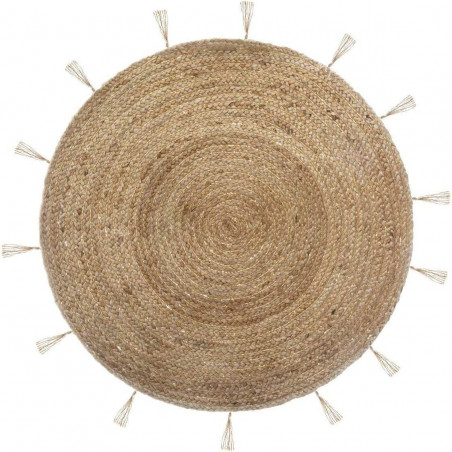 Tapis rond en jute Lurex - D 80 cm