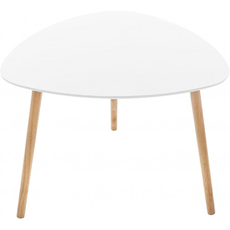 Table à café Mileo - 60 x 45 cm - Blanc