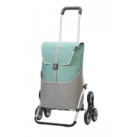 Chariot de courses monte-escaliers - Collection Royal Shopper design Vigo - 46L - Vert menthe