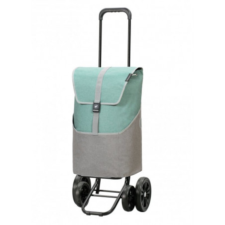 Chariot de courses collection Quatro shopper design Vigo - 46L - Vert menthe