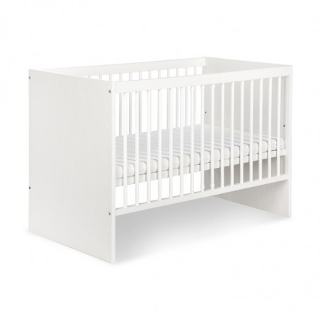 Lit bébé Dalia 3 hauteurs réglables- 120 x 60 - Blanc