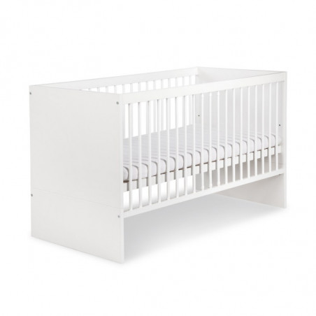 Lit bébé Dalia 3 hauteurs - Transformable en lit - 140 x 70cm - Blanc