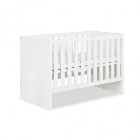 Lit pour bébé Amelia White 120 x 60cm Transformable en lit - Blanc