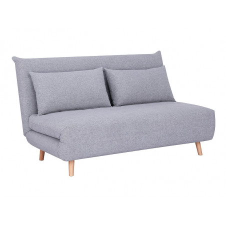 Canapé en tissu convertible en lit double - Gris - 148 x 193 cm