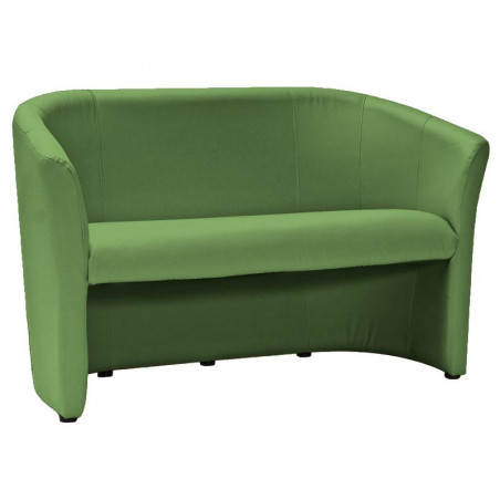 Canapé 2 places en cuir - Vert clair - L 1m26 x P 60 x H 76 cm