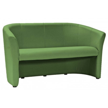 Canapé 3 places en cuir - Vert clair - L 1m60 x P 60 x H 76 cm