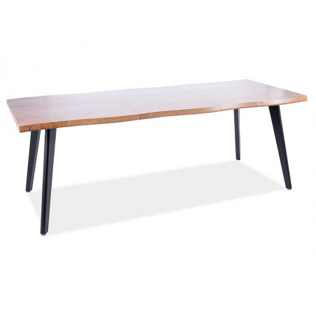 Table extensible en bois avec plateau supplémentaire - 10 couverts - L 150/210 x P 90 x H 76 cm