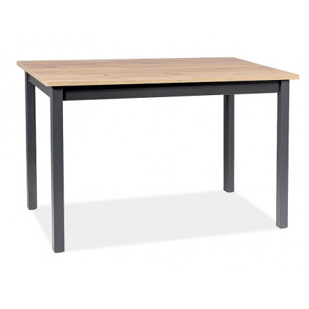 Table extensible en bois - 8 couverts - Beige et noir - L 170 x P 75 x H 75 cm