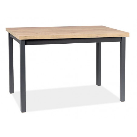 Table à manger 6 couverts - Noir / Beige foncé - L 100 x P 60 x H 75 cm