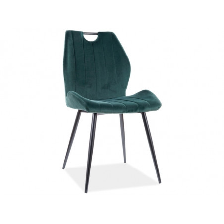 Chaise en velours ARCO - Vert - H 91 cm