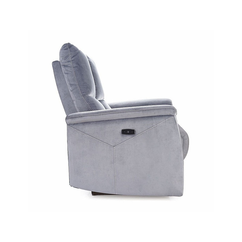 Fauteuil Relax Gris Avec Accoudoirs – Dossier Haut, Housse Lavable, Structure Bois Et Métal, Charge 150 Kg