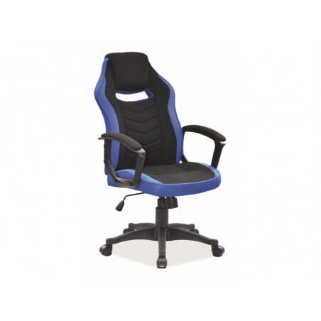 Fauteuil de gaming pivotant sur roulettes CAMARO - Bleu / Noir - H 106 x L 59 x P 49 cm