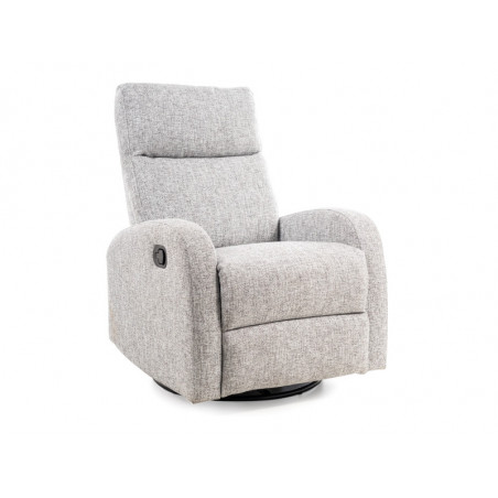 Fauteuil de relaxation pliant en tissu OLIMP - Gris - H 101 x L 72 x P 55 cm