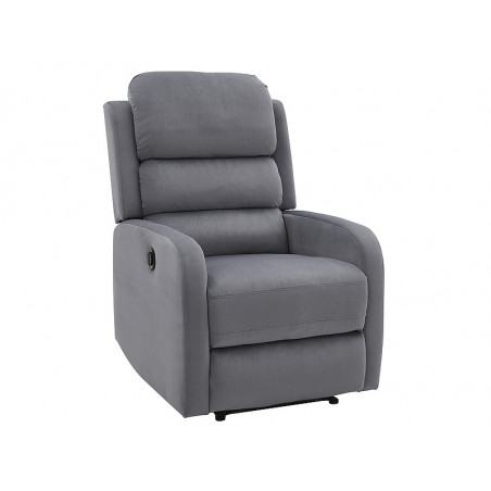 Fauteuil de relaxation éléctrique en velour PEGAZ - Gris - H 102 x L 64 x P 53 cm