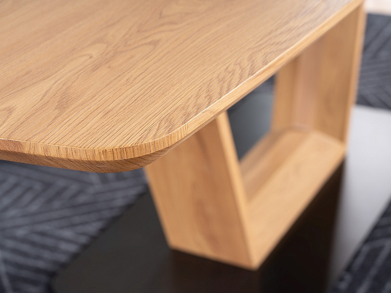 Table extensible en bois - Marron - 10 couverts - L 160 cm x l 90 cm x H 76  cm