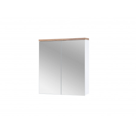 Armoire de salle de bain Cintra White - 60 x 20 x 70 cm - Rangement haut mural avec miroir