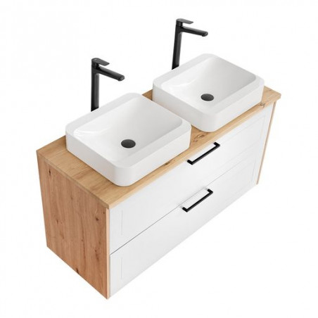 Ensemble meuble sous-vasque + Vasques à poser - 120 cm - Duramen White