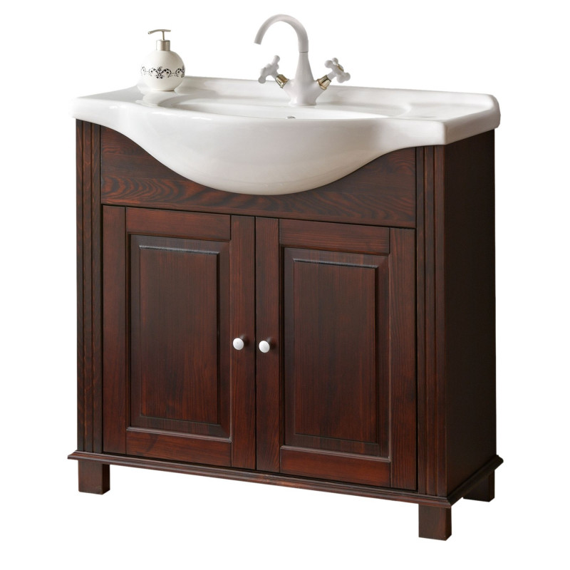 Ensemble meuble vasque de salle de bain - 85 cm - Retro