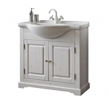 Ensemble meuble vasque de salle de bain - Bois - 85 cm - Sophie