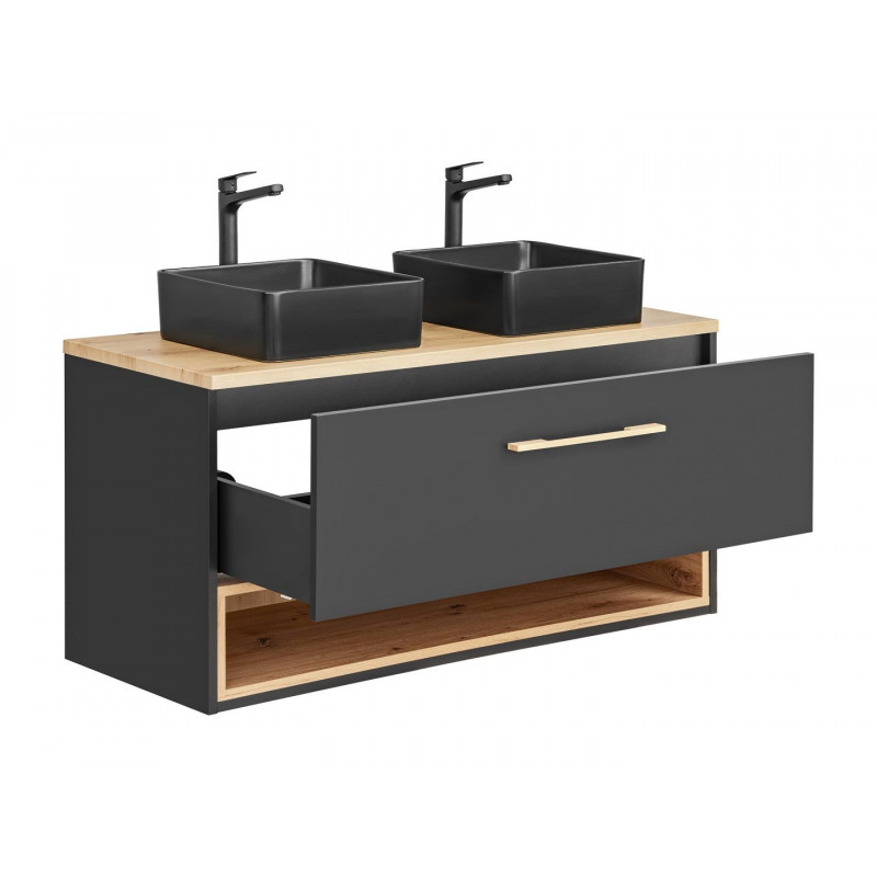 Ateca Simply 1000 Meuble TV à Poser Noir - Meuble Télévision Design Moderne