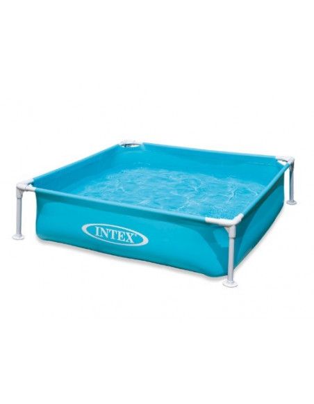 Piscine tubulaire carrée pour enfants - Intex - Bleu