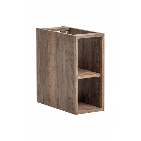 Meuble avec 2 niches de rangement en bois Rosario Oak - Marron - H 46 x L 20x P 44 cm