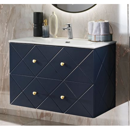 Ensemble salle de bain avec meuble vasque - 90 cm - Aurore Blue