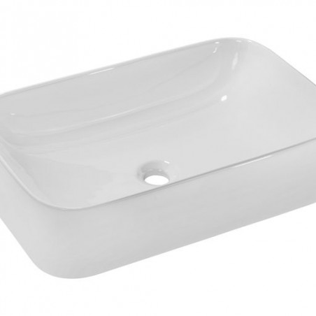 Vasque à poser en céramique blanche - L 61 x l 38 cm - Gamme Katia