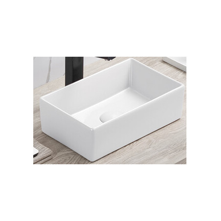 Vasque à poser en céramique blanche - L 35 x l 22 cm - Gamme Gaja