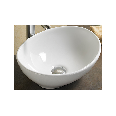 Vasque à poser en céramique blanche - L 40 x l 33 cm - Gamme Lola