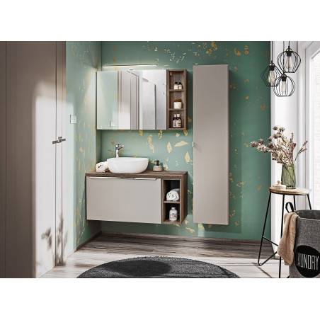 Ensemble complet de salle de bain - 80 cm - Rosario Taupe