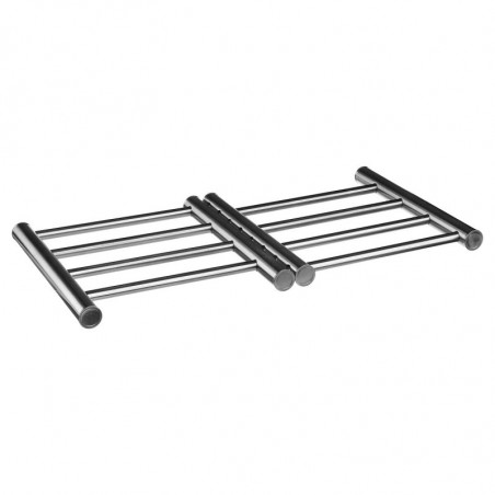 Dessous de plat extensible en inox - Argenté - L 22,5 x P 20 cm