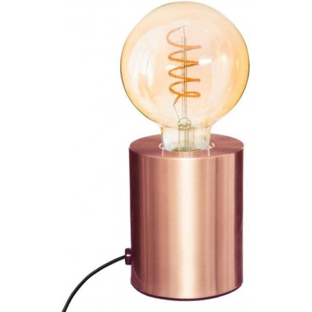 Lampe tube en métal - Cuivre - D 9 x H 10,5 cm