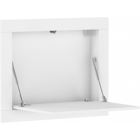 Bureau suspendu ergonomique en bois - Blanc - L 74 x P 10/53 x H 59 cm