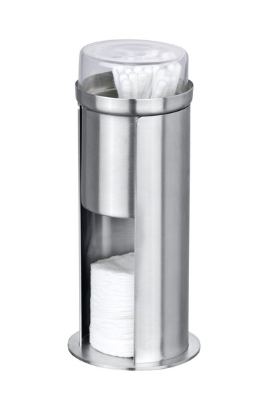 Boîte De Rangement Pour Coton-Tiges En Bambou - Transparente, 2 Étages, Grande Capacité - Hygiénique Et Pratique