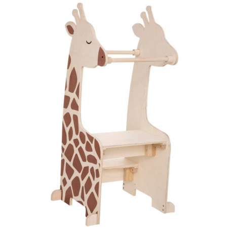 Tour d'observation girafe en bois et pin - Beige et Marron - L 40 x P 40 x H 100 cm