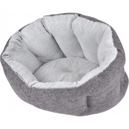 Panier rond en tissu pour chats et chiens - Gris anthracite - D 50 x H 38 cm - Gamme Cocoon
