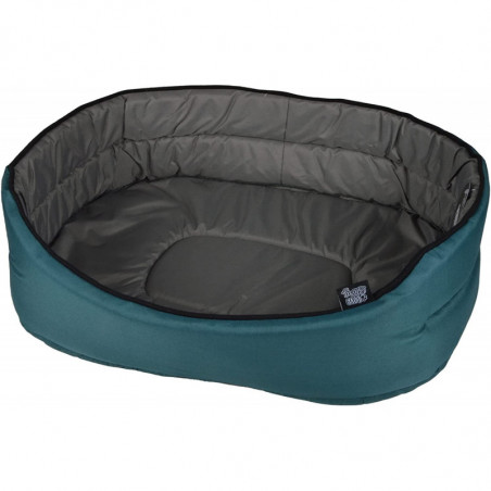 Panier ovale pour animaux - Bleu canard / Gris - L 40 x l 22 cm